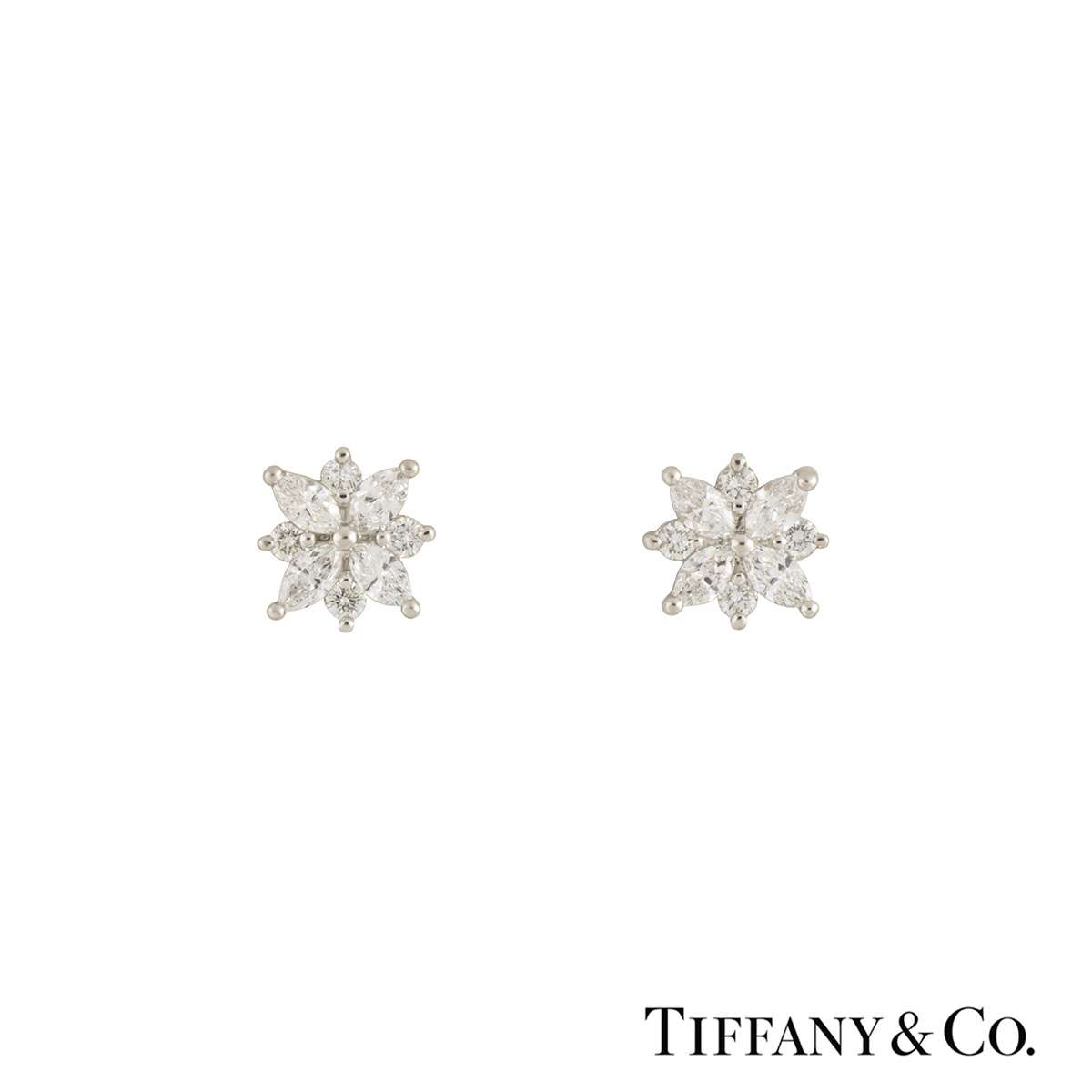 tiffany victoria cluster earrings